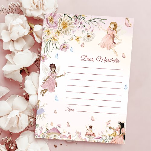 Fairy First Birthday Time Capsule Note Card
