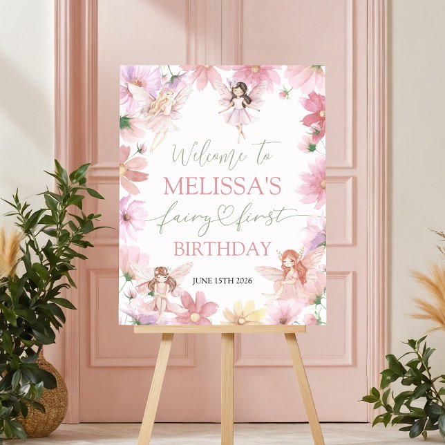Fairy First Birthday Welcome Sign (Creator Uploaded)