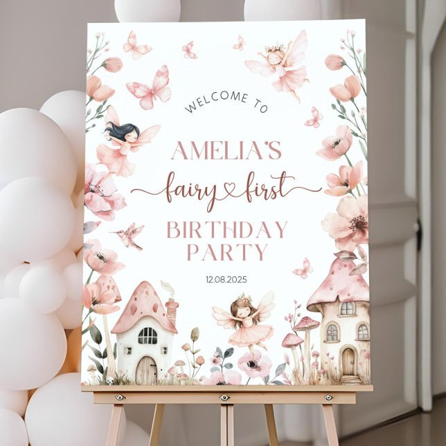 Fairy First Birthday Welcome Sign Magical Fairy 1 (Creator Uploaded)
