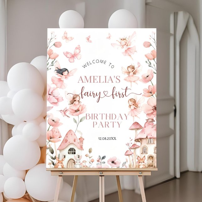 Fairy First Birthday Welcome Sign Magical Fairy 1 (Creator Uploaded)