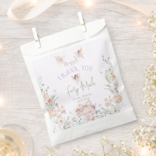 Fairy First Birthday Whimsical garden Lilac Favor Bag