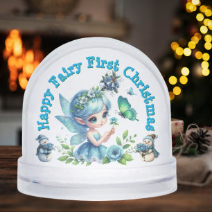 Fairy First Christmas Photo Snow Globe