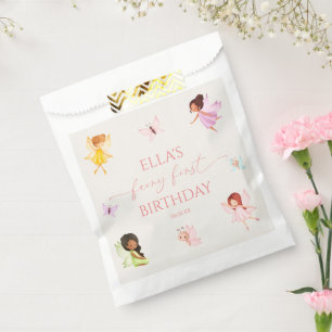 Fairy First Enchanted Fairies 1st Birthday Party Favor Bag