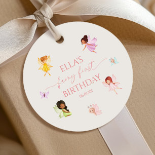 Fairy First Enchanted Fairies 1st Birthday Party Favor Tags