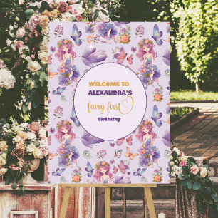 Fairy First Enchanted Woodland 1st Birthday Foam Board