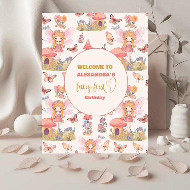 Fairy First Enchanted Woodland 1st Birthday Foam Board (Creator Uploaded)