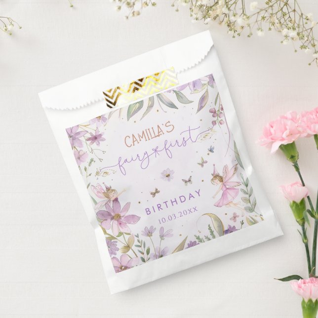 Fairy First Girl 1st Birthday  Favor Bag (Sealed)