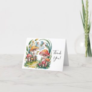 Fairy First Girl Birthday Party  Letterpress Thank You Card