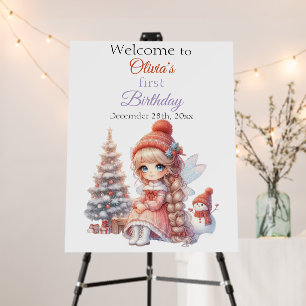 Fairy First Girl's 1st Birthday Foam Board