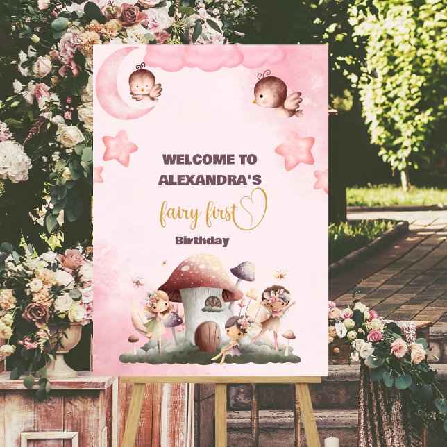 Fairy First Girl's 1st Birthday Foam Board (Creator Uploaded)