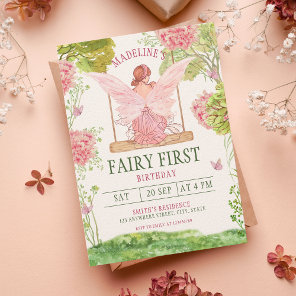 Fairy First Girl's 1st Birthday Invitation