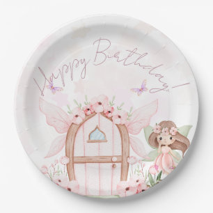 Fairy First Girl's 1st Birthday Party Custom Paper Plates