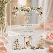 Fairy First Girl's Birthday Party Custom