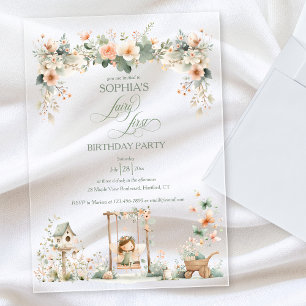 Fairy First Girl's Birthday Party Custom Acrylic Invitations