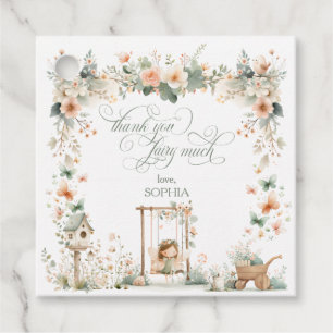 Fairy First Girl's Birthday Party Favor Tags