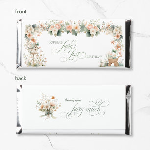 Fairy First Girl's Birthday Party Hershey Bar Favors