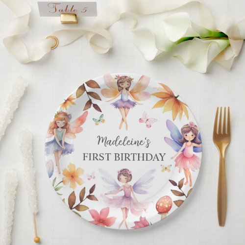 Fairy First Magical Garden 1st Birthday Paper Plates