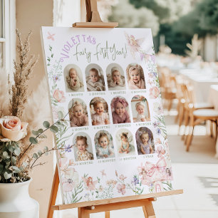 Fairy First Photo Monthly Milestone 1st Birthday Foam Board