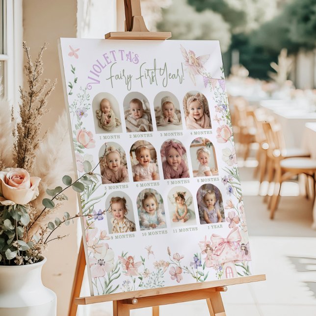 Fairy First Photo Monthly Milestone 1st Birthday Foam Board (Creator Uploaded)