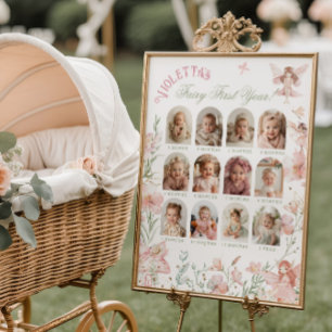 Fairy First Photo Monthly Milestone 1st Birthday Foam Board