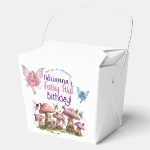 Fairy First, Pink Purple 1st Birthday Favor Boxes