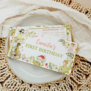 Fairy Floral Enchanted Garden Birthday Party Hershey Bar Favors