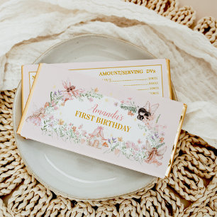 Fairy Floral Garden Birthday Hershey Bar Favors