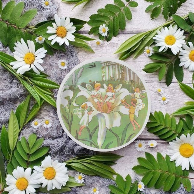 Fairy Floral Garden Enchanted Forest Girl Birthday Paper Plates (Creator Uploaded)