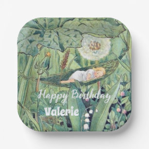 Fairy Floral Garden Enchanted Forest Girl Paper Plates