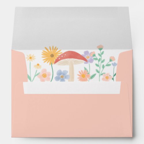 Fairy Floral Girl Birthday Party Envelope