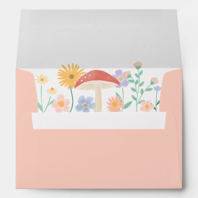 Fairy Floral Girl Birthday Party Envelope (Back (Bottom))