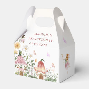 Fairy Floral Girl Birthday Party Favor Boxes