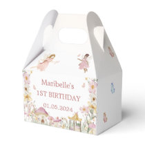 Fairy Floral Girl Birthday Party Favor Boxes