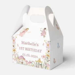 Fairy Floral Girl Birthday Party Favor Boxes