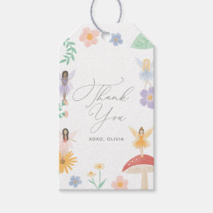 Fairy Floral Girl Birthday Party Gift Tags