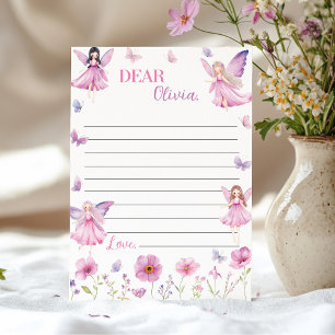 Fairy Floral Time Capsule Note Message Card