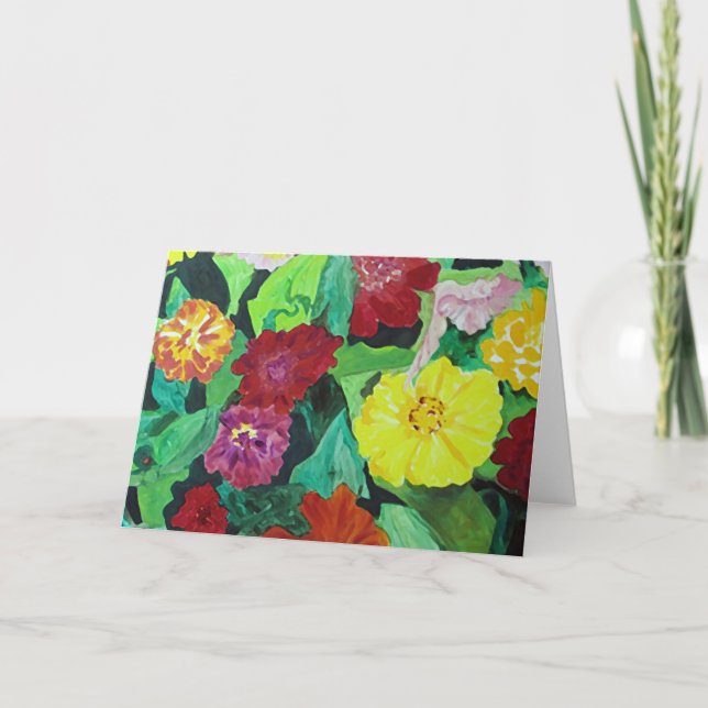 Fairy Flower Garden Painting  Card (Front)