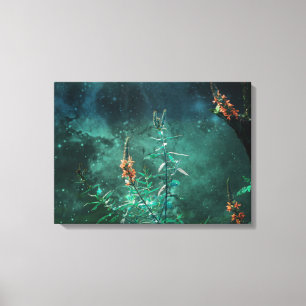Fairy Flowers in the Jade Moonlight Canvas Print