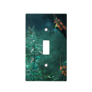 Fairy Flowers in the Jade Moonlight Light Switch Cover