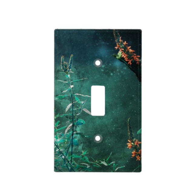 Fairy Flowers in the Jade Moonlight Light Switch Cover (Front)