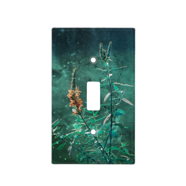 Fairy Flowers in the Jade Moonlight Light Switch Cover (Front)
