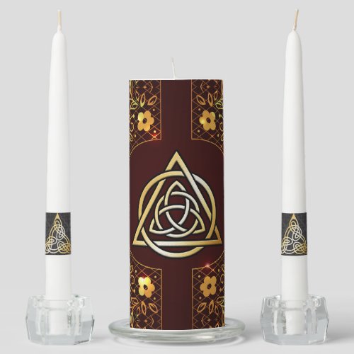 Fairy Flowers Medieval Witchcraft Ritual Altar Unity Candle Set