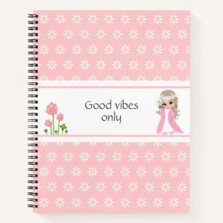 Fairy & Flowers on Light Pink