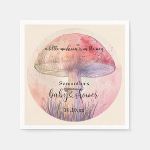 Fairy fly agaric baby shower napkins