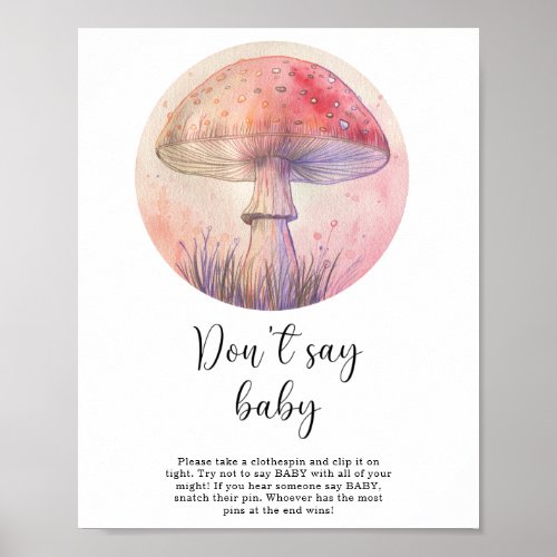 Fairy fly agaric _ Dont say baby  Poster