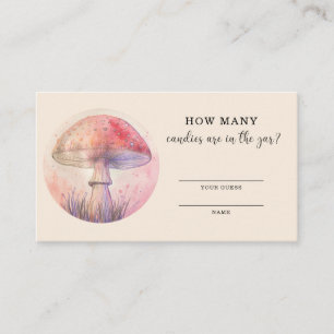 Fairy fly agaric - guess how many candies enclosure card