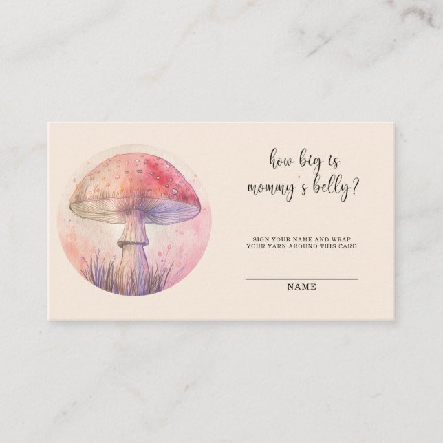 Fairy fly agaric - how big is mommy's belly  enclosure card (Front)