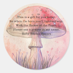 Fairy fly agaric - prayer candle sticker