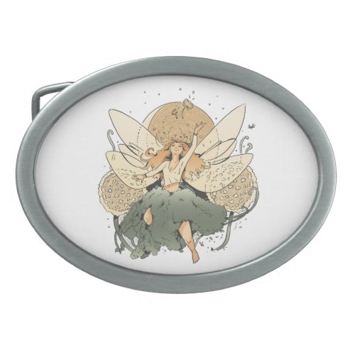 Fairy flying in the sky    belt buckle