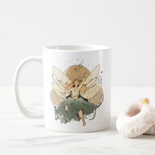 Fairy flying in the sky          coffee mug